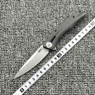 零误差 ZT0707碳纤维柄折刀户外野营狩猎战术防身高硬度EDC工具刀
