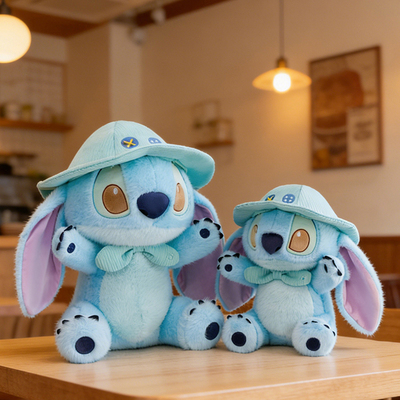 小金帽子史迪仔毛绒玩具公仔