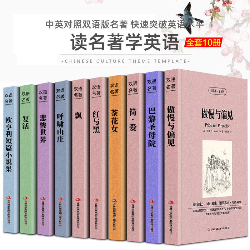 世界十大名著全套中英文10册正版简爱傲慢与偏见飘巴黎圣母院悲惨世界呼啸山庄茶花女复活红与黑双语书籍英语小说经典文学书籍zy使用感如何?