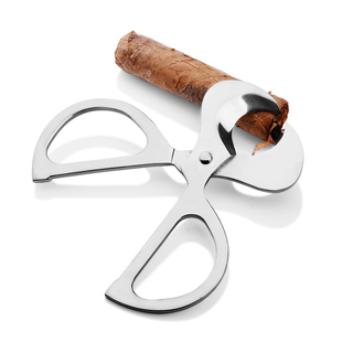 不锈钢雪茄剪刀剪烟器随身便携双刃切烟刀金属烟具剪刀商务小礼品