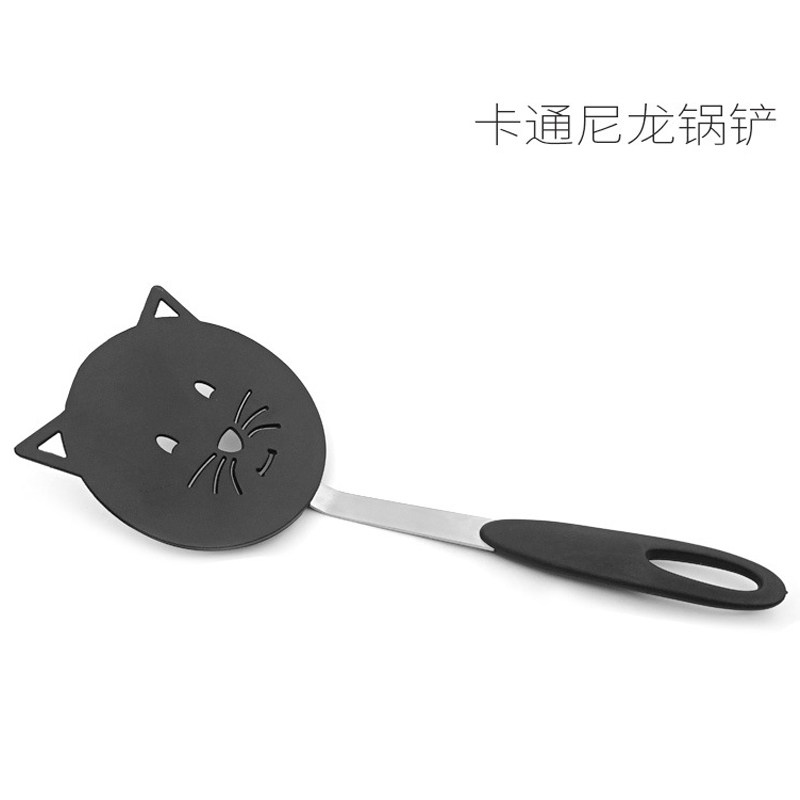 尼龙锅铲卡通形状喵咪炒菜铲家用不粘锅铲护锅铲猫咪卡通炒菜铲