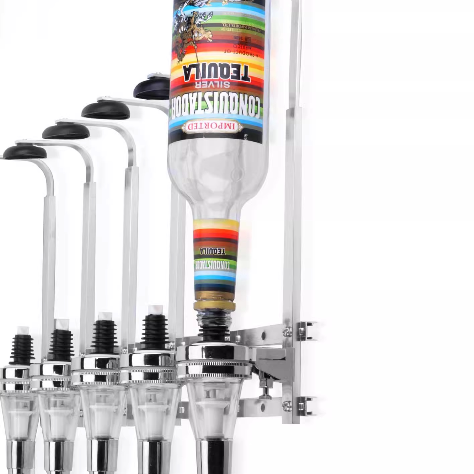 6头直排挂壁式倒酒架倒酒器洋酒分酒器量取基酒调酒创意酒具酒挂