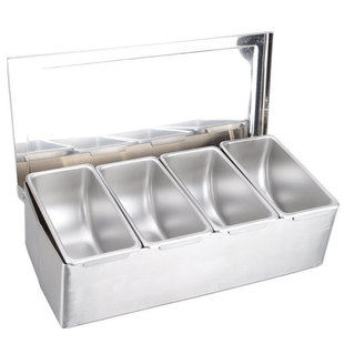 三格四格创意厨房用品 不锈钢调味盒调料盒组合装 饰物盒日式