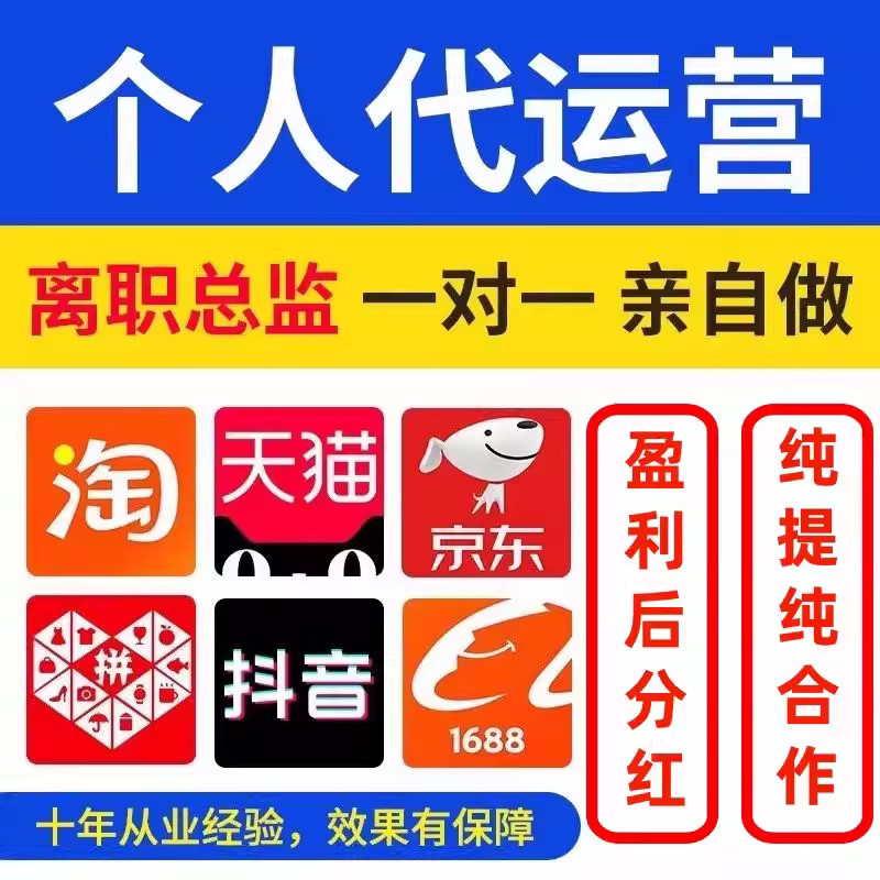 个人代运营淘宝天猫代运营抖音店平面广告设计
