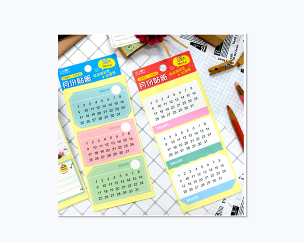 season月历贴纸手帐计划便利贴