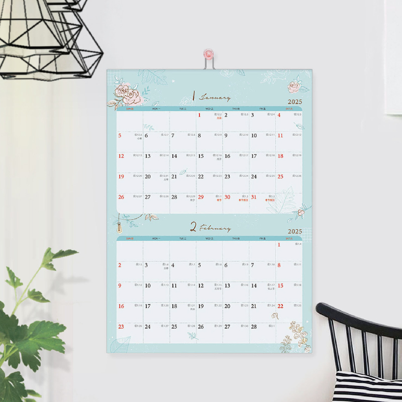 season5K双面月挂历记事计划本