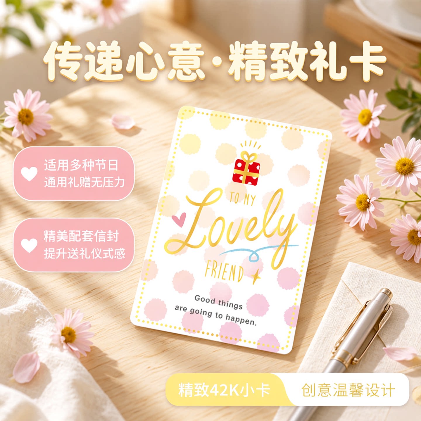 SEASON台湾四季万用礼卡42K小卡生日邀请贺卡节日通用卡附信封创意