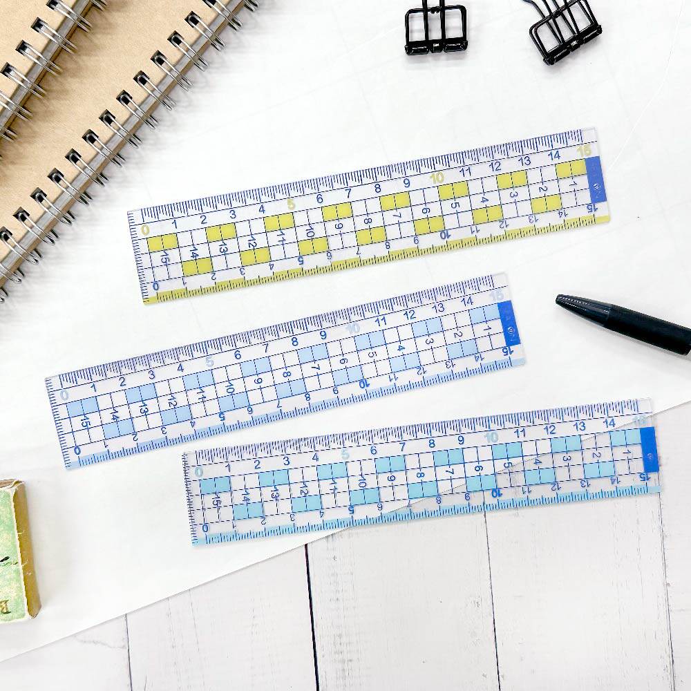 SEASON台湾四季PVC双向软尺15公分文具直尺软质公厘山形刻度