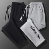 加绒运动小众潮牌vibe风直筒宽松休闲针织长裤 春季 青少年卫裤 子男