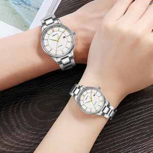 新款品牌石英表女士一对气质简约男款罗宾尼情侣对表男表正品手表