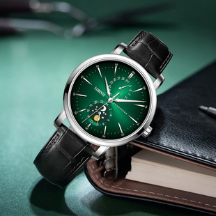 罗宾尼手表男夜光大表盘石英男表官网男士新款渐变色复古男款