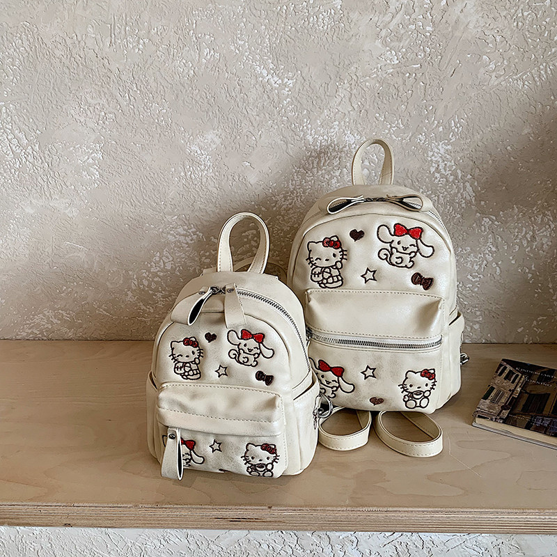 外出游玩便捷百搭双肩包韩版女童高颜值超萌蝴蝶结猫咪洋气背包潮