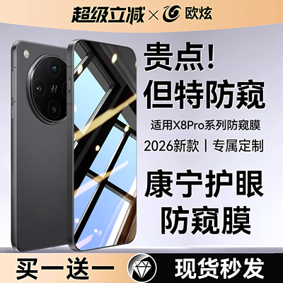 【360°护眼防窥康宁膜】欧炫适用OPPOFindx8钢化膜findx8ultra手机膜x8pro新款s+保护x8por解锁水凝贴不伤眼