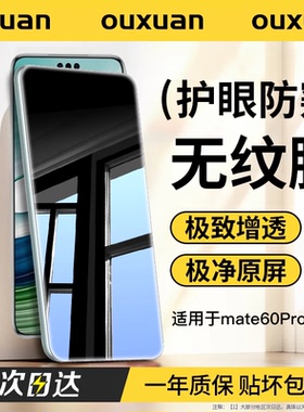 【防窥】欧炫适用华为Mate60pro钢化膜mate60手机膜新款nova12/11/10防偷窥华为p60全屏50覆盖40e贴膜30防窥+