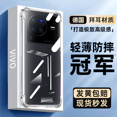 适用vivox80pro手机壳透明保护套