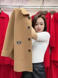 洋气妈妈装秋装中长款毛呢外套