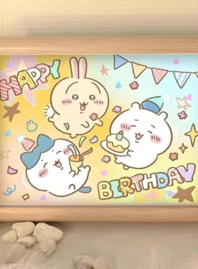 chiikawa乌萨奇生日相框摆件