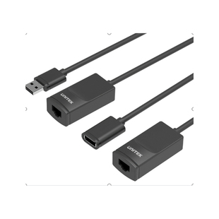 USB2.0网线延长器60米网口转rj45信号放大器 UNITEK优越者Y 2505