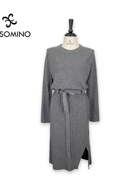 春秋针织连衣裙灰色Y450C23801