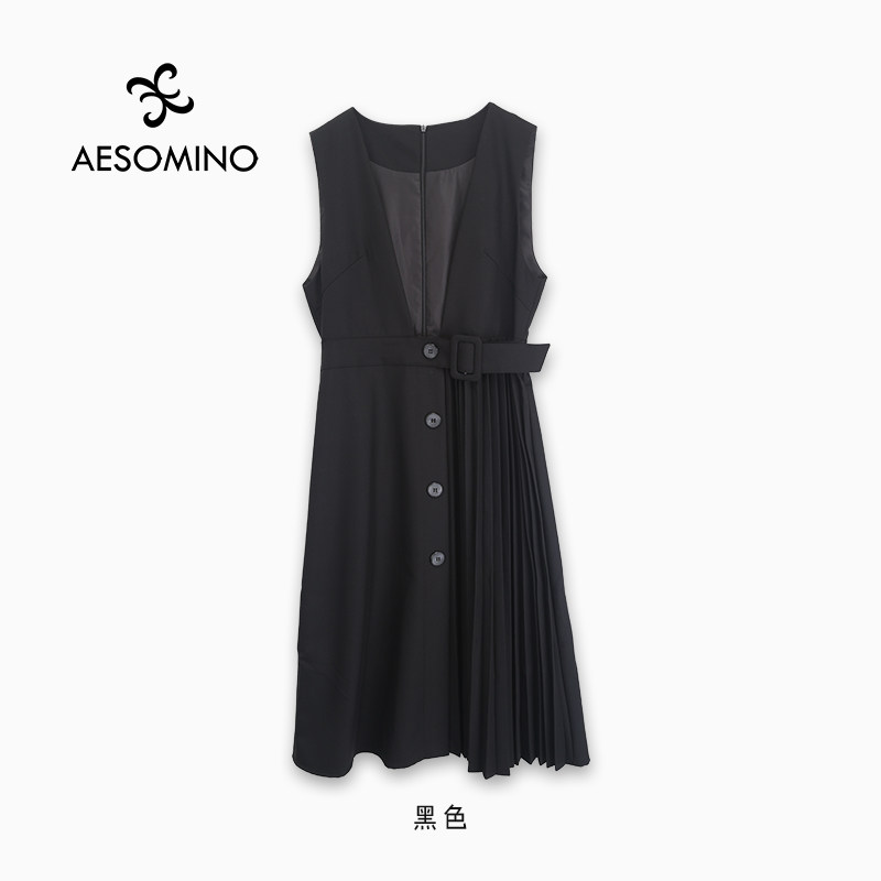 【新品】nqt春秋背心裙黑色Y660C6573