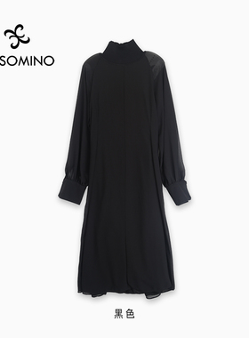 【新品】 Aesomino/衣莎美诺春秋连衣裙黑色Y662CL004