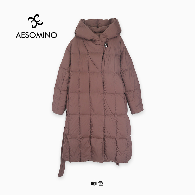 鹅绒长款生活防水羽绒服保暖通勤