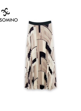 衣莎美诺夏半裙浅紫色半身裙Y293B1166