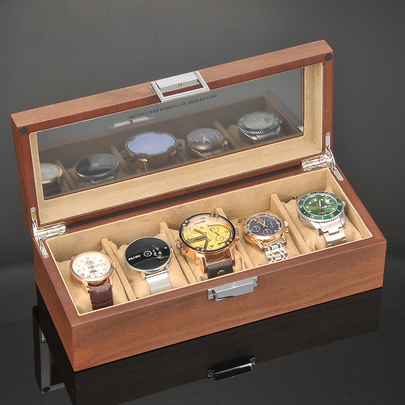 俪丽手表收纳盒家用五只装带扣锁
