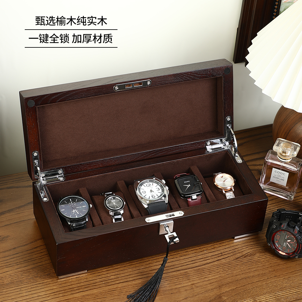 儷麗手表盒新中式實木機械光波