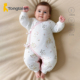 童泰婴儿连体衣秋冬初生纯棉新生儿哈衣60克夹棉宝宝衣服和尚服