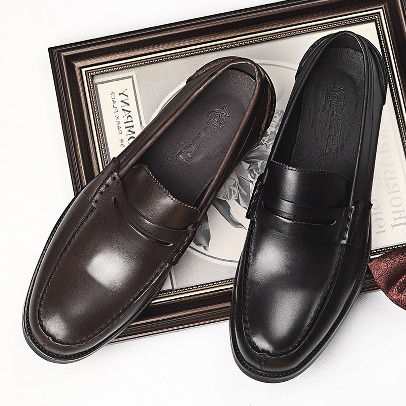 vqgt男士牛皮皮鞋商务固特异手工