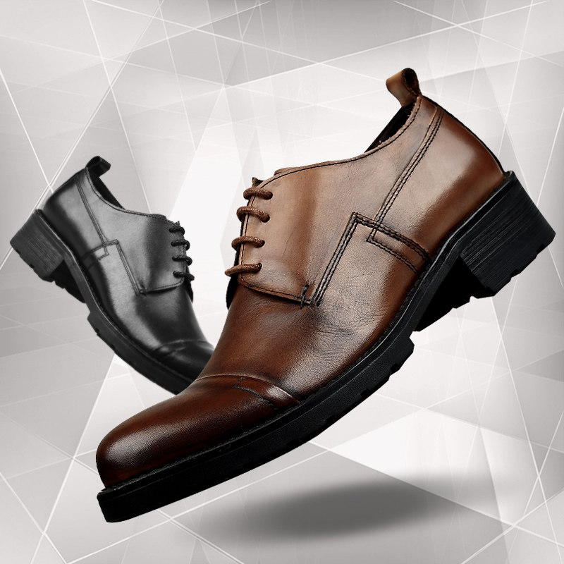 厚底vqgt大头皮鞋手工商务休闲鞋