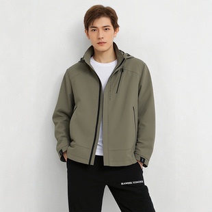 H254026322爱登堡男装秋冬新款白鸭绒休闲服羽绒服毛皮服