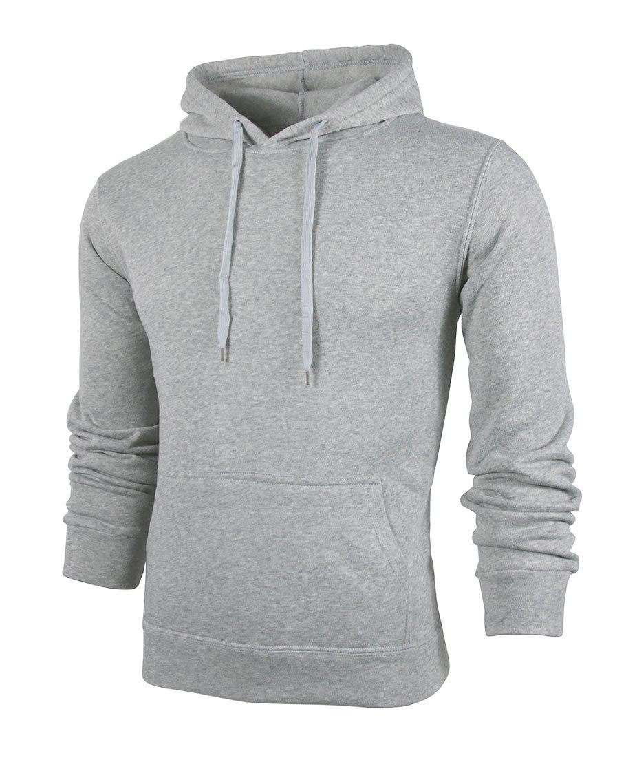 The new sports hoodie man青春流行套头纯色外套运动男连帽卫衣