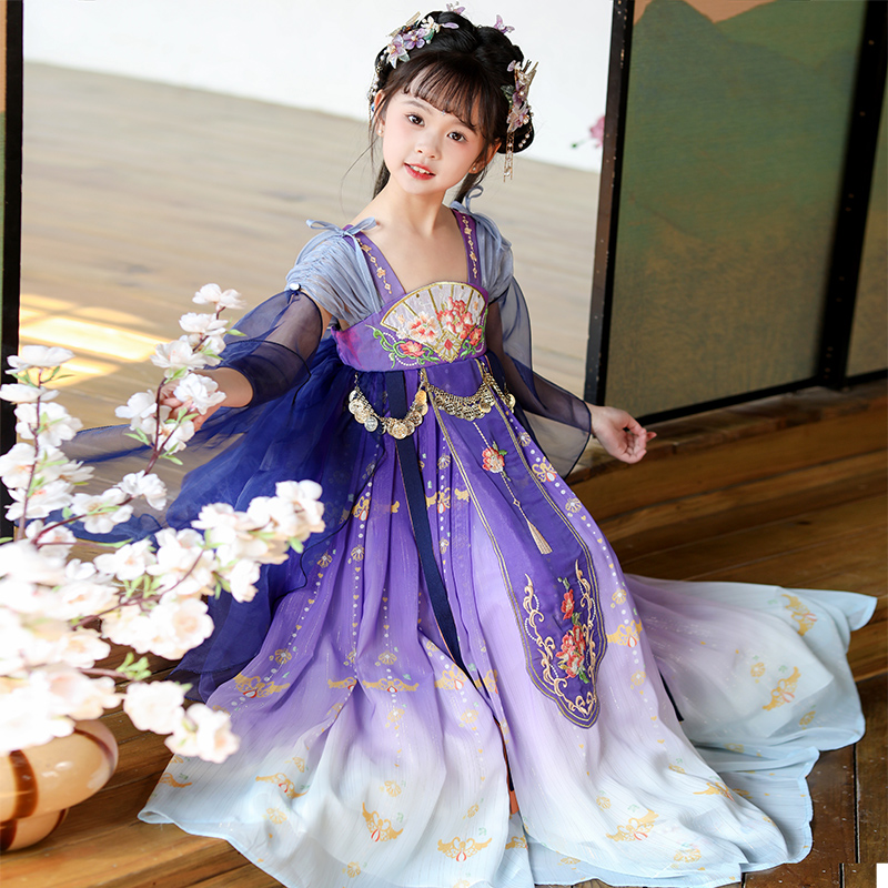 汉服女童夏款异域古装公主裙2025新款儿童国风连衣裙超仙古风唐装