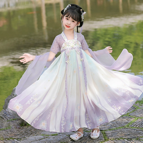 Ханьфу, детское платье, летняя юбка, детская одежда