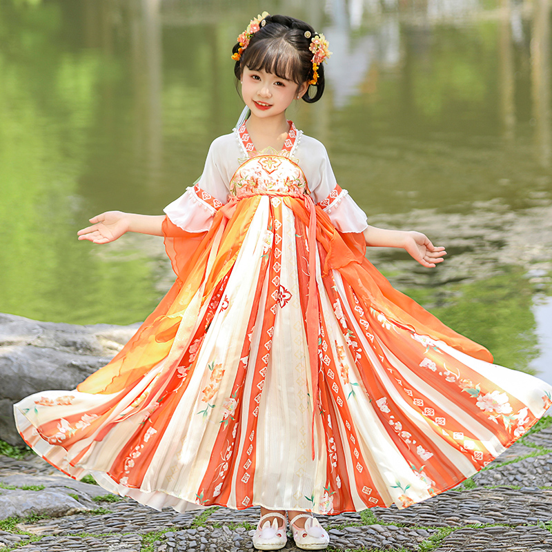 儿童古风公主汉服连衣裙夏款女童超仙古装裙子2025新款小女孩夏季