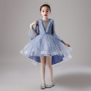 女童夏装2024新款蓬蓬纱连衣裙礼服女孩裙子儿童装洋气公主裙夏季