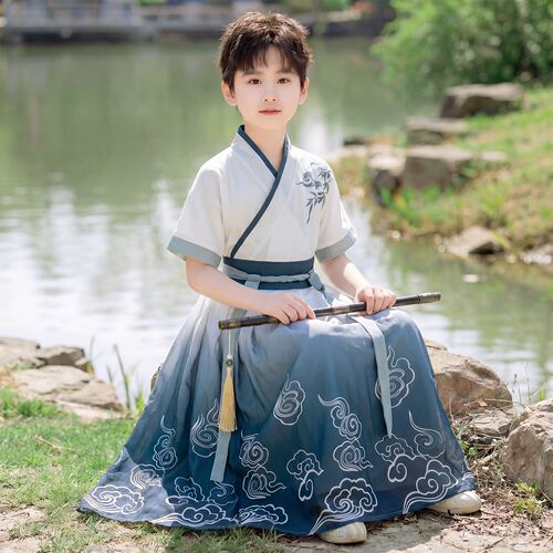男童汉服2026新款儿童新中式古装男孩国风唐装小少爷日常可穿夏款