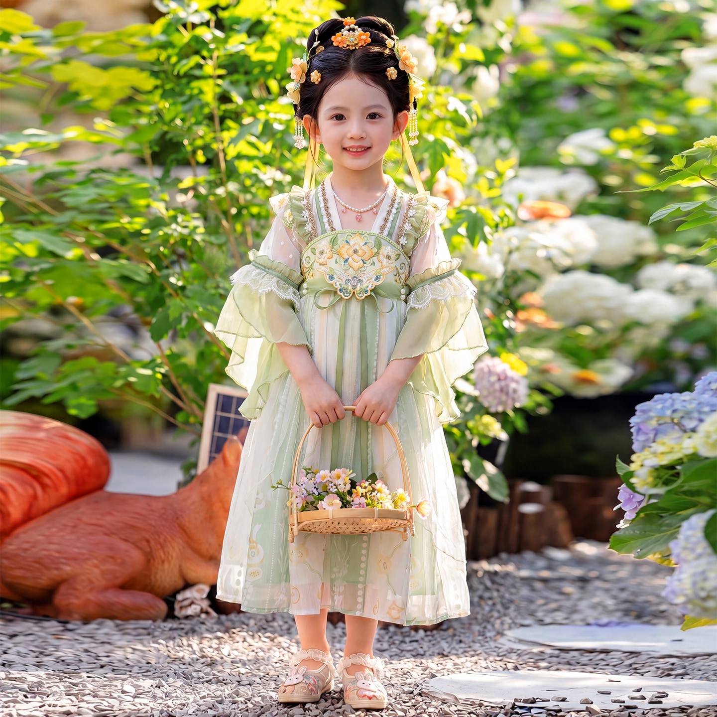 汉服女童夏季2026新款古风小女孩襦裙儿童古装公主裙子唐装连衣裙