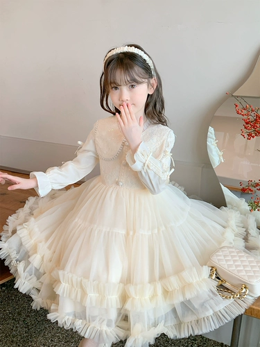 Платье, осенний детский наряд маленькой принцессы, юбка, в западном стиле, подарок на день рождения, осеннее