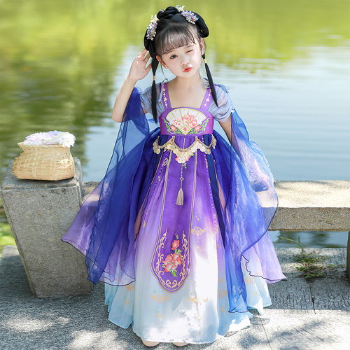 中国风汉服连衣裙女童夏季
