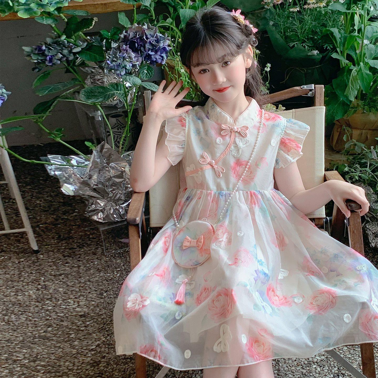 女童连衣裙公主裙夏季2026新款儿童裙子女孩国风中式古风旗袍夏装
