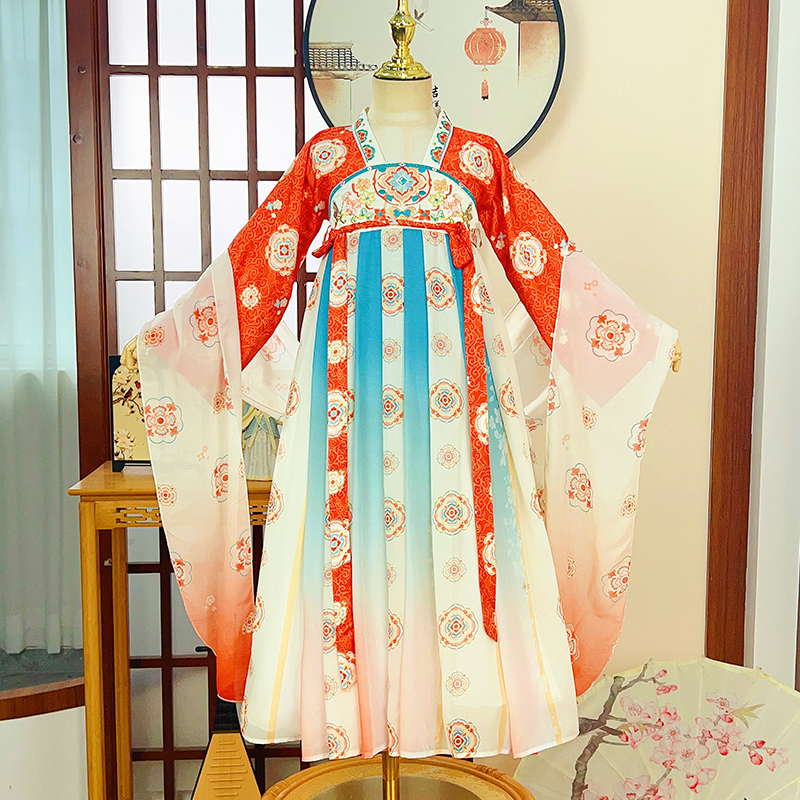 汉服女童秋款国风超仙公主裙子2025新款儿童古装春秋中式唐装襦裙