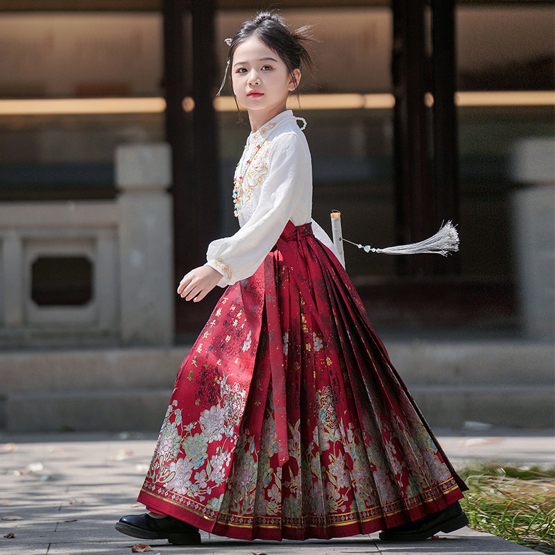 儿童装马面裙女童2026新款春秋套装新中式国风唐装女孩古风汉服夏