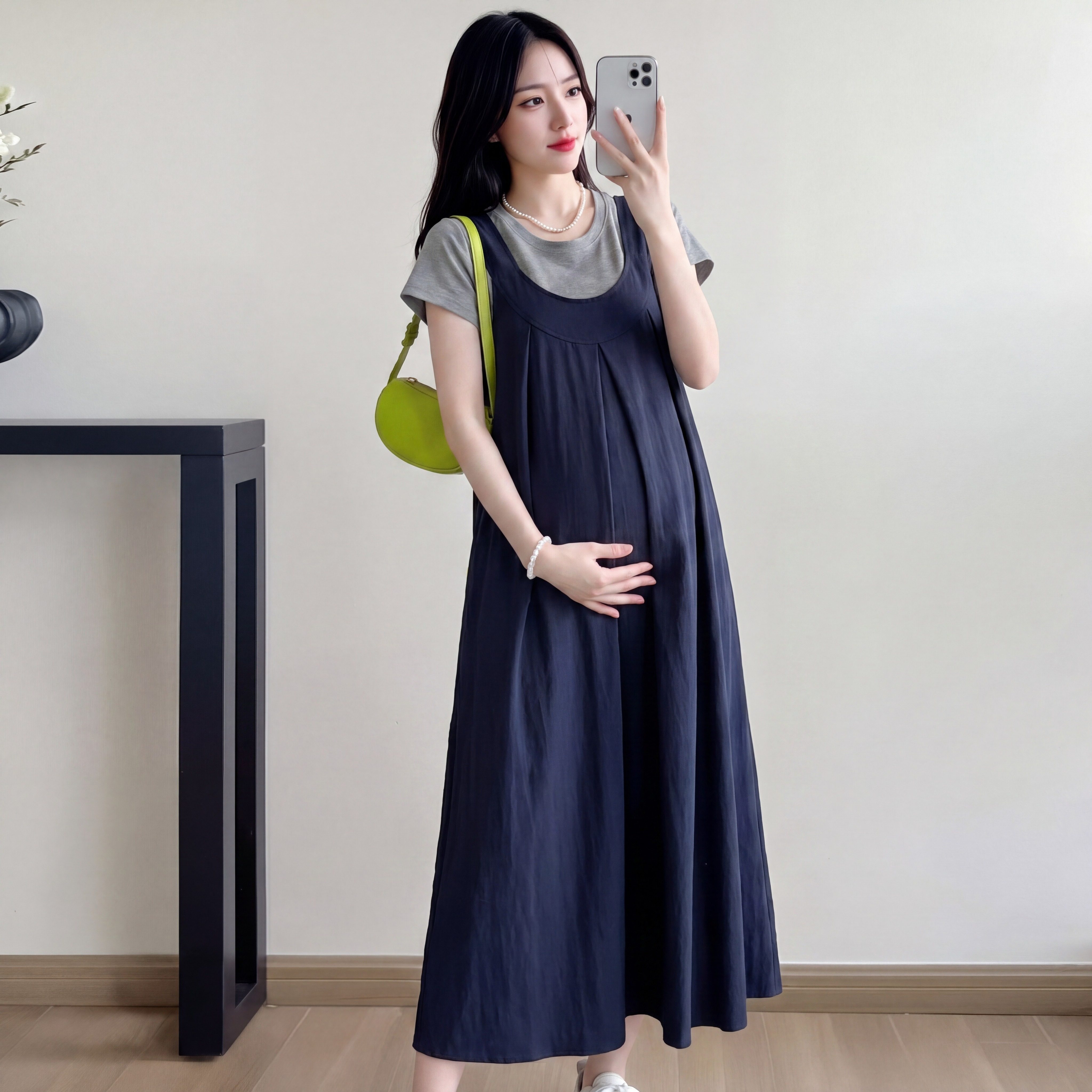 孕雅姿夏季孕妇两件套显瘦减龄图片