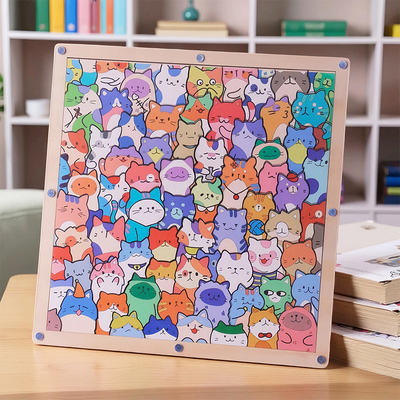 异形不规则儿童涂鸦猫猫手绘diy