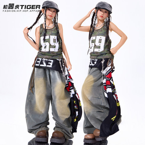 女童爵士舞演出服儿童街舞服装