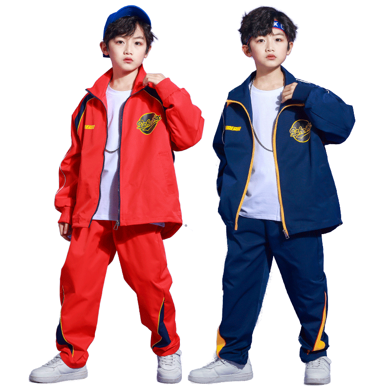 儿童街舞演出服机器虎嘻哈男