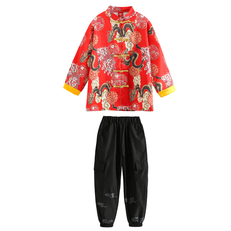 儿童中国风啦啦操汉服演出服